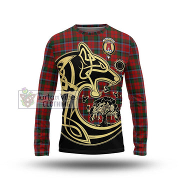 MacCracken (McCracken) Tartan Long Sleeve T-Shirt with Family Crest Celtic Wolf Style Unisex - Tartan Vibes Clothing