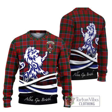 MacCracken (McCracken) Tartan Ugly Sweater with Alba Gu Brath Regal Lion Emblem Unisex - Tartan Vibes Clothing