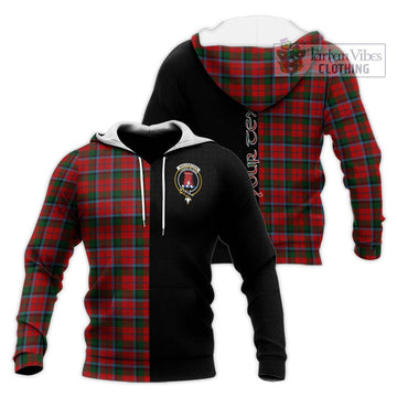 MacCracken (McCracken) Tartan Knitted Hoodie with Family Crest and Half Of Me Style Unisex Knitted Pullover Hoodie - Tartan Vibes Clothing