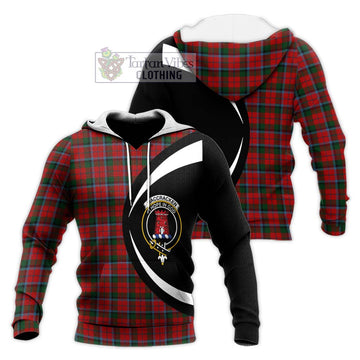 MacCracken (McCracken) Tartan Knitted Hoodie with Family Crest Circle Style Unisex Knitted Pullover Hoodie - Tartan Vibes Clothing