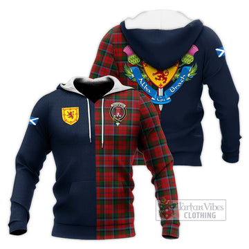 MacCracken (McCracken) Tartan Knitted Hoodie Alba with Scottish Lion Royal Arm Half Style Unisex Knitted Pullover Hoodie - Tartan Vibes Clothing