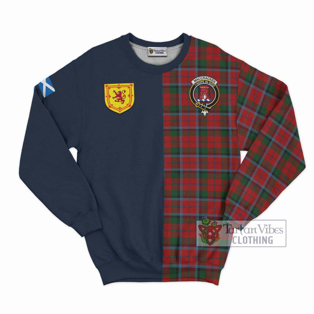 MacCracken (McCracken) Tartan Sweatshirt Alba with Scottish Lion Royal Arm Half Style Unisex - Tartan Vibes Clothing