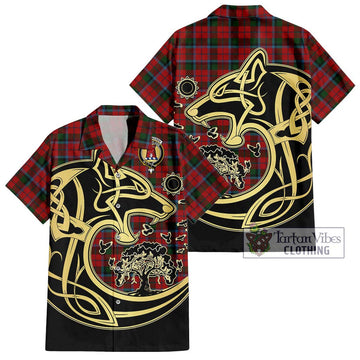 MacCracken (McCracken) Tartan Hawaiian Shirt with Family Crest Celtic Wolf Style Kid - Tartan Vibes Clothing