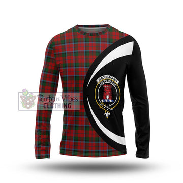 MacCracken (McCracken) Tartan Long Sleeve T-Shirt with Family Crest Circle Style Unisex - Tartan Vibes Clothing