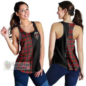 MacCracken (McCracken) Tartan Women's Racerback Tanks with Family Crest and Half Of Me Style 4XL - Tartan Vibes Clothing