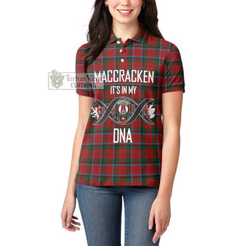 MacCracken (McCracken) Tartan Women's Polo Shirt with Family Crest DNA In Me Style Women - Tartan Vibes Clothing