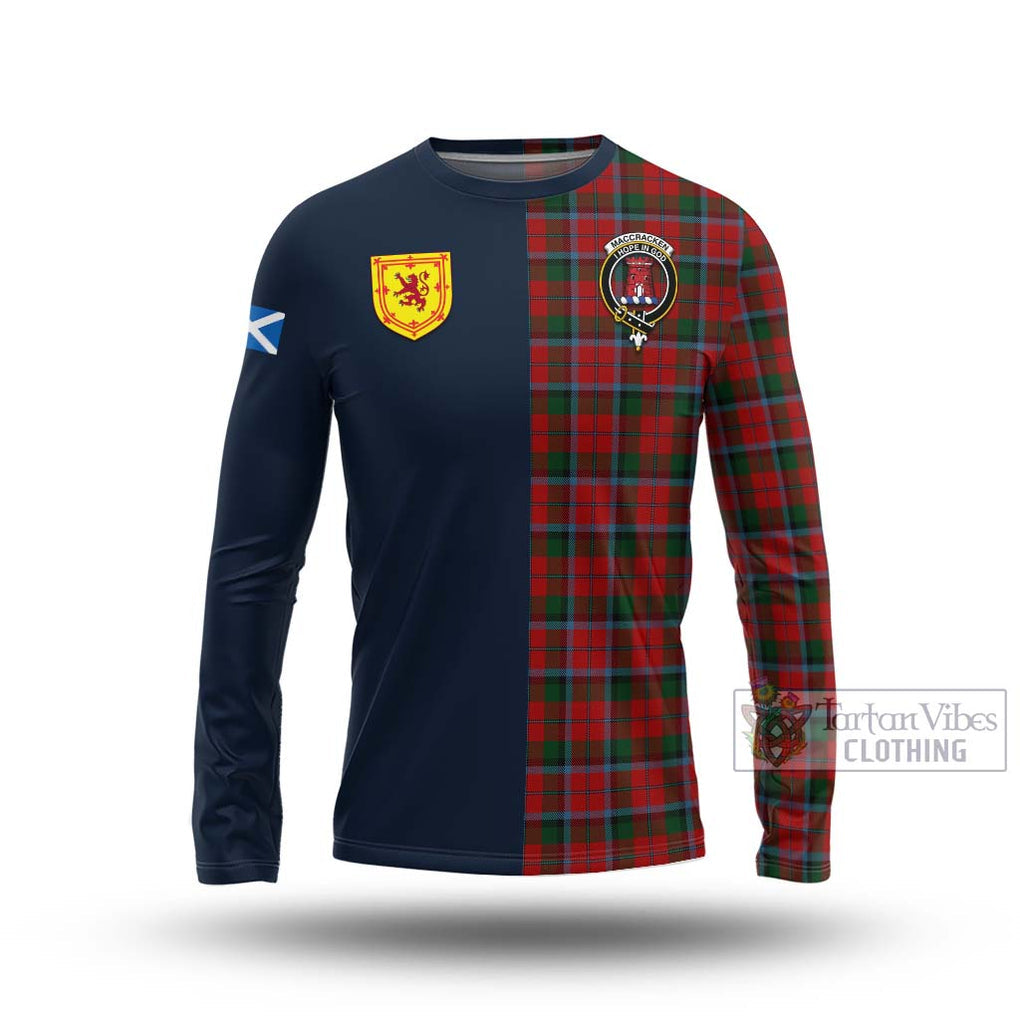 MacCracken (McCracken) Tartan Long Sleeve T-Shirt Alba with Scottish Lion Royal Arm Half Style Unisex - Tartan Vibes Clothing