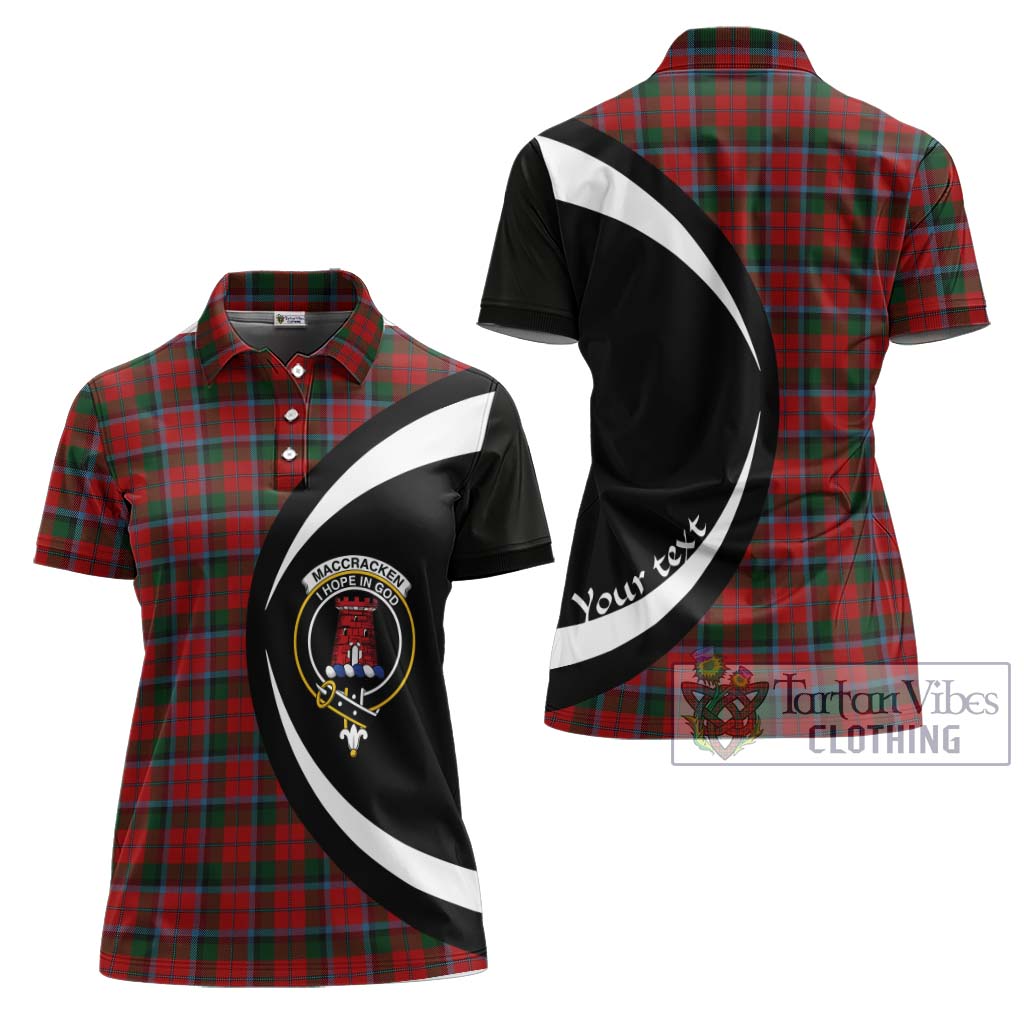 MacCracken (McCracken) Tartan Women's Polo Shirt with Family Crest Circle Style Women - Tartan Vibes Clothing