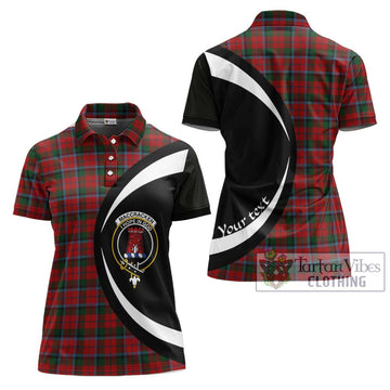 MacCracken (McCracken) Tartan Women's Polo Shirt with Family Crest Circle Style Women - Tartan Vibes Clothing