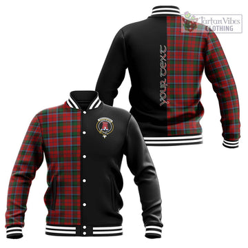 MacCracken (McCracken) Tartan Baseball Jacket with Family Crest and Half Of Me Style Unisex - Tartan Vibes Clothing