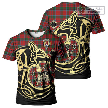 MacCracken (McCracken) Tartan T-Shirt with Family Crest Celtic Wolf Style Kid's Shirt - Tartan Vibes Clothing