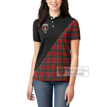 MacCracken (McCracken) Tartan Women's Polo Shirt with Family Crest and Military Logo Style - Tartan Vibes Clothing
