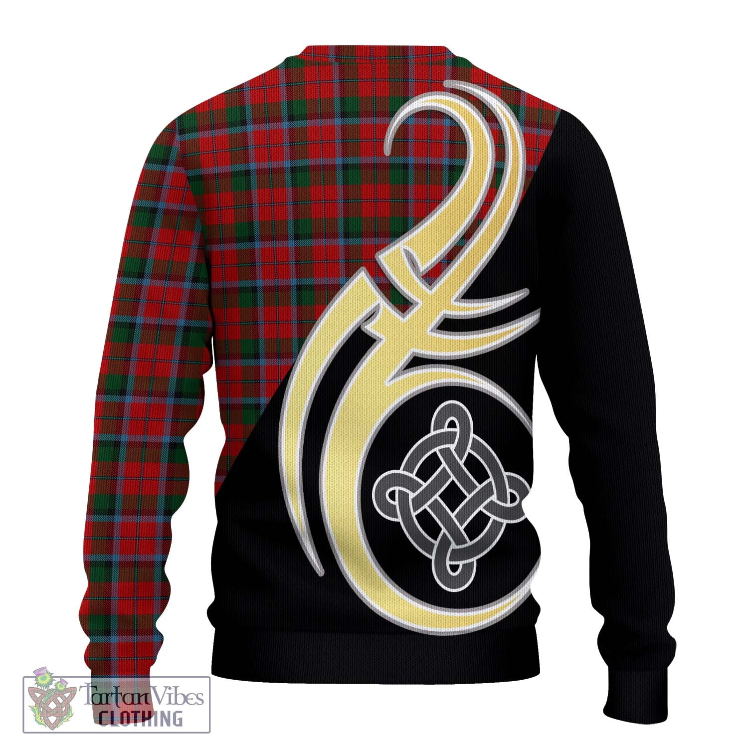 MacCracken (McCracken) Tartan Ugly Sweater with Family Crest and Celtic Symbol Style - Tartan Vibes Clothing
