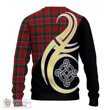 MacCracken (McCracken) Tartan Ugly Sweater with Family Crest and Celtic Symbol Style - Tartan Vibes Clothing