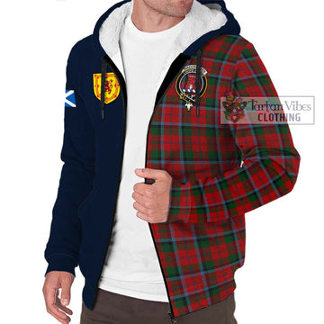 MacCracken (McCracken) Tartan Sherpa Hoodie Alba with Scottish Lion Royal Arm Half Style - Tartan Vibes Clothing