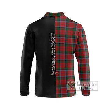 MacCracken (McCracken) Tartan Long Sleeve Polo Shirt with Family Crest and Half Of Me Style - Tartan Vibes Clothing