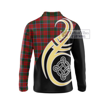 MacCracken (McCracken) Tartan Long Sleeve Polo Shirt with Family Crest and Celtic Symbol Style - Tartan Vibes Clothing