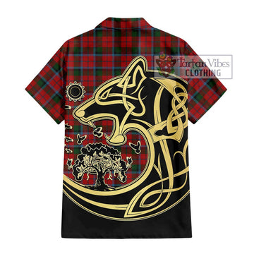 MacCracken (McCracken) Tartan Hawaiian Shirt with Family Crest Celtic Wolf Style - Tartan Vibes Clothing
