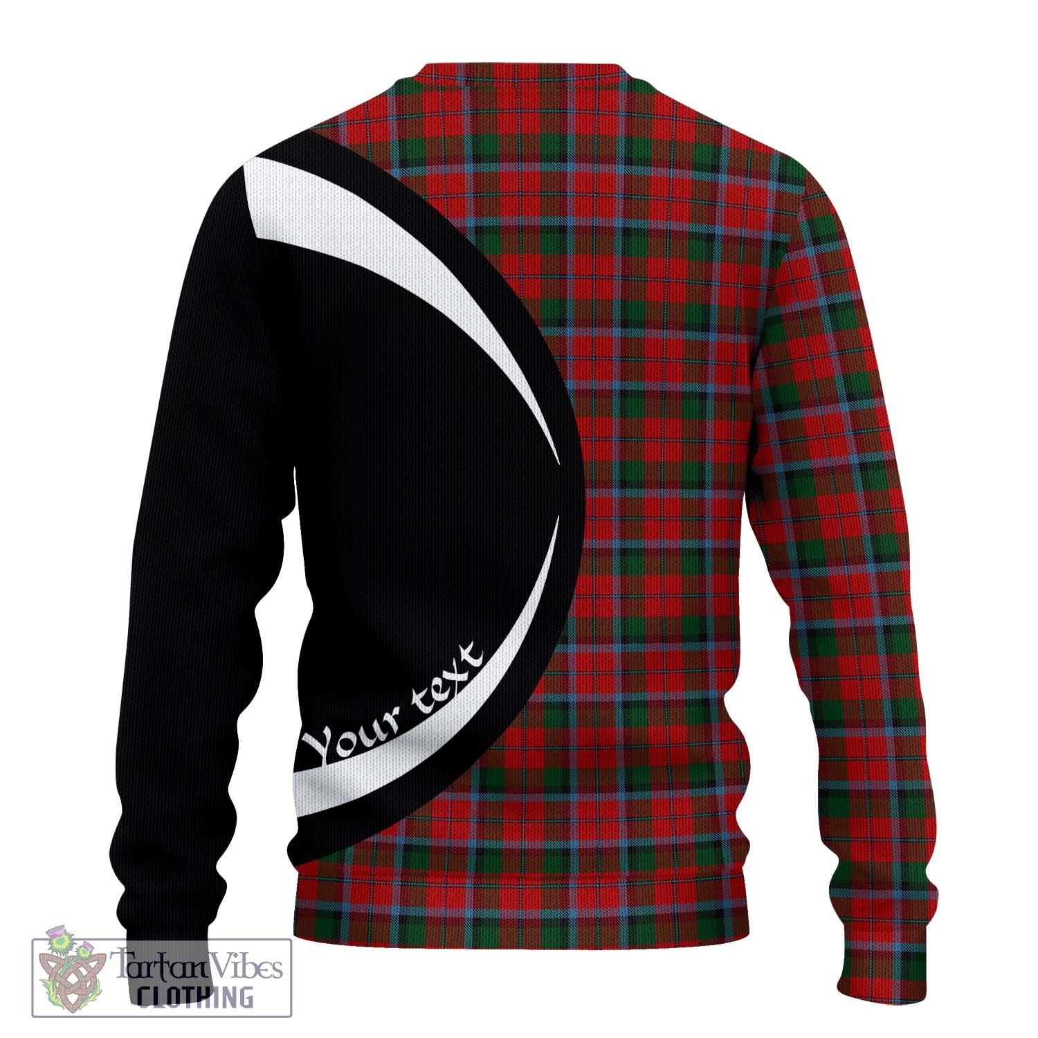 MacCracken (McCracken) Tartan Ugly Sweater with Family Crest Circle Style - Tartan Vibes Clothing