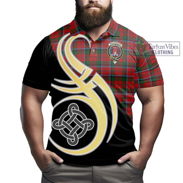 MacCracken (McCracken) Tartan Polo Shirt with Family Crest and Celtic Symbol Style - Tartan Vibes Clothing