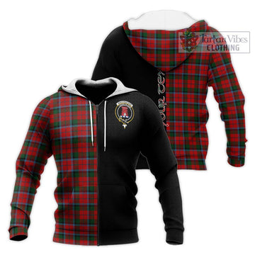 MacCracken (McCracken) Tartan Knitted Hoodie with Family Crest and Half Of Me Style Unisex Knitted Zip Hoodie - Tartan Vibes Clothing