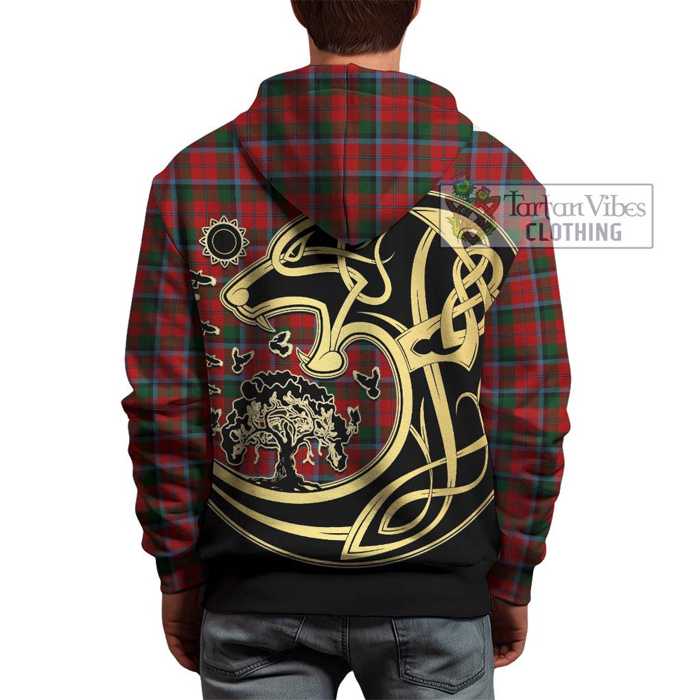 MacCracken (McCracken) Tartan Hoodie with Family Crest Celtic Wolf Style - Tartan Vibes Clothing