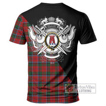 MacCracken (McCracken) Tartan T-Shirt with Family Crest and Military Logo Style - Tartan Vibes Clothing