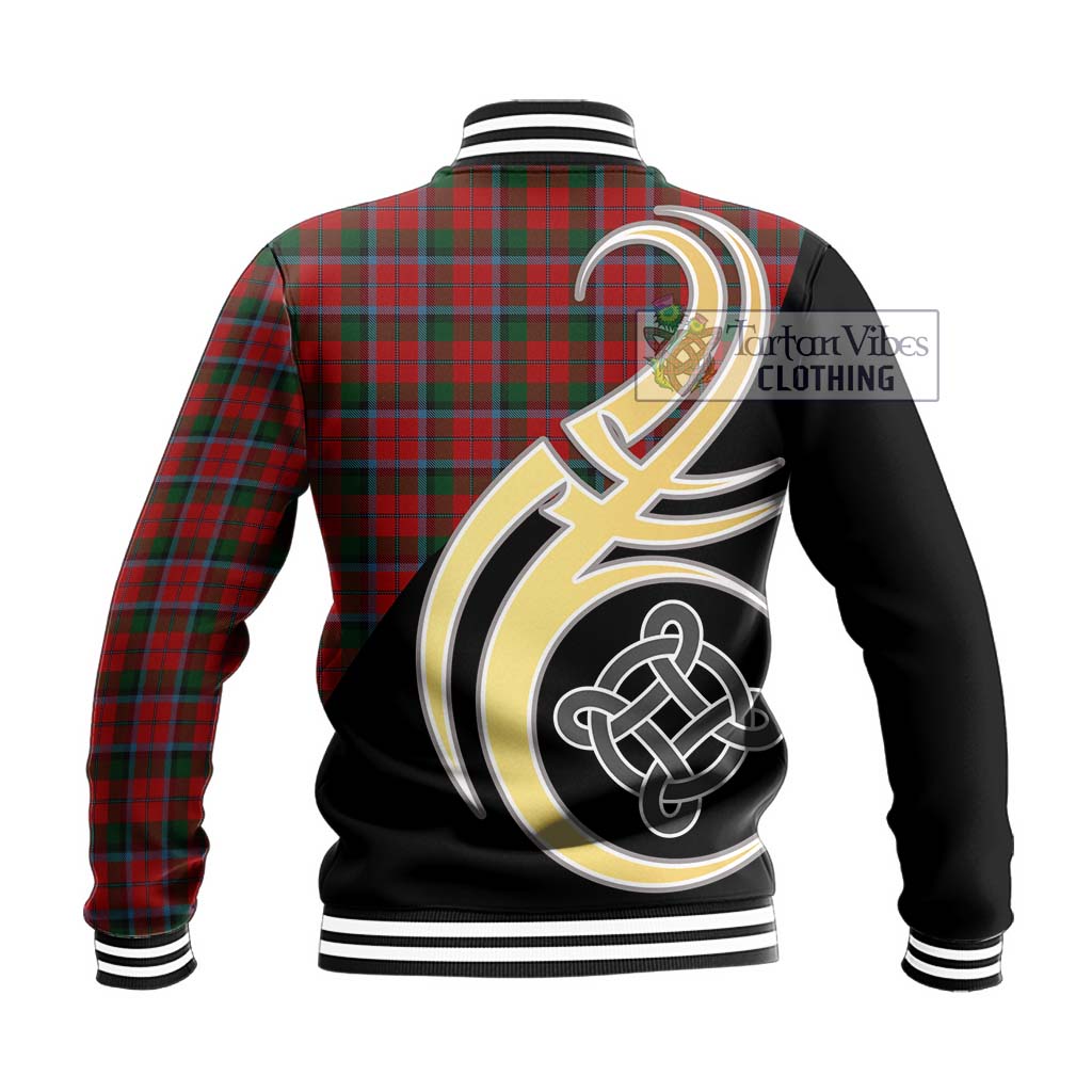 MacCracken (McCracken) Tartan Baseball Jacket with Family Crest and Celtic Symbol Style - Tartan Vibes Clothing