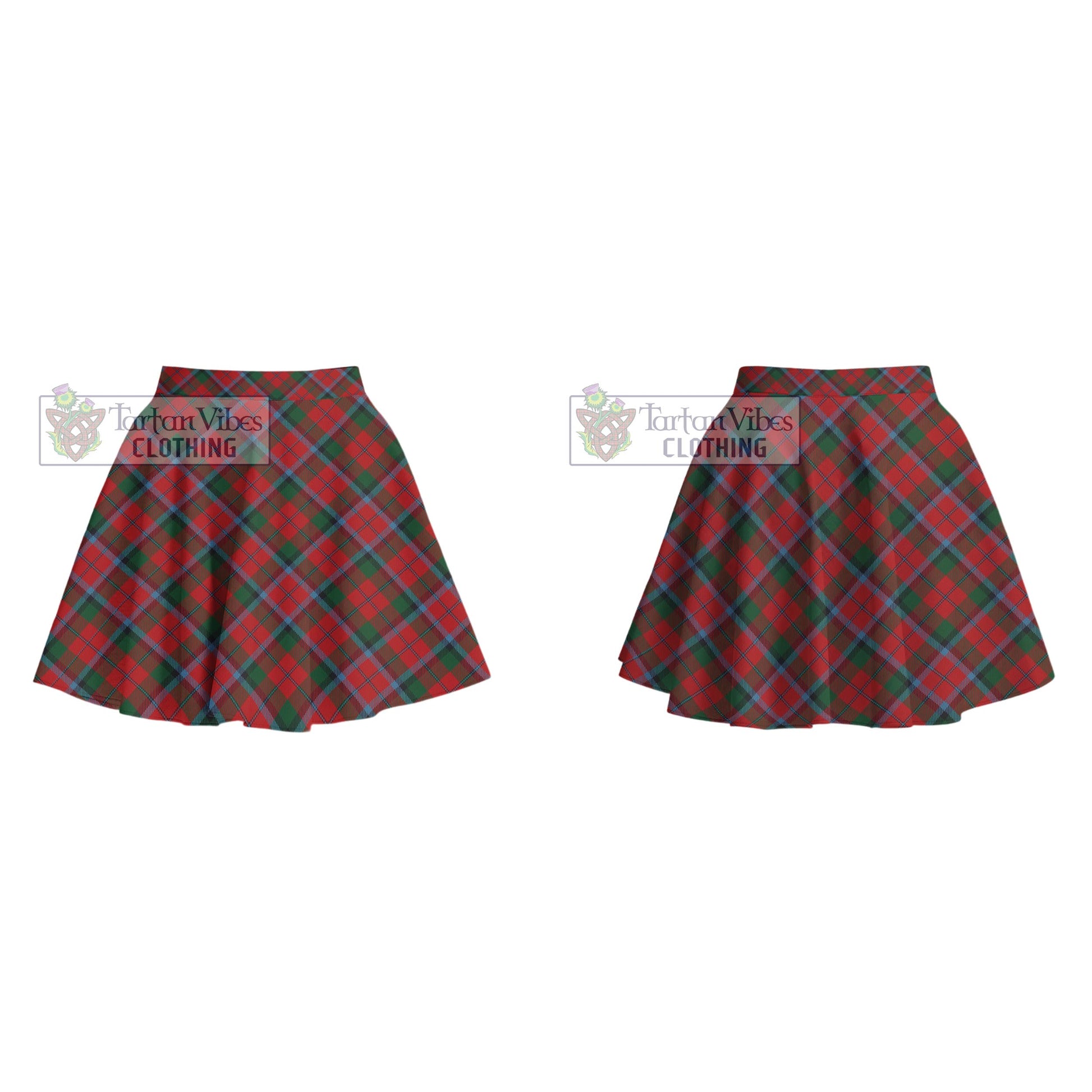 MacCracken (McCracken) Tartan Women's Plated Mini Skirt Cross Style - Tartan Vibes Clothing