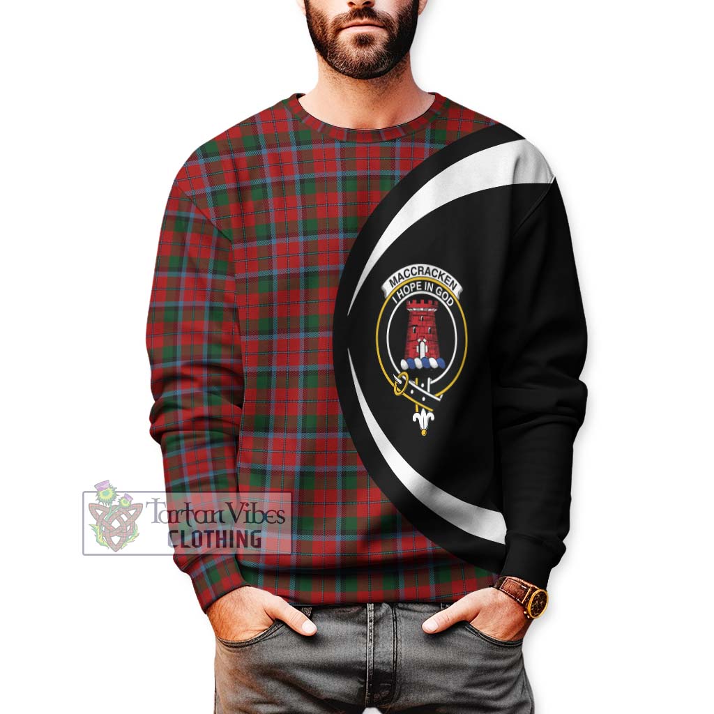 MacCracken (McCracken) Tartan Sweatshirt with Family Crest Circle Style - Tartan Vibes Clothing