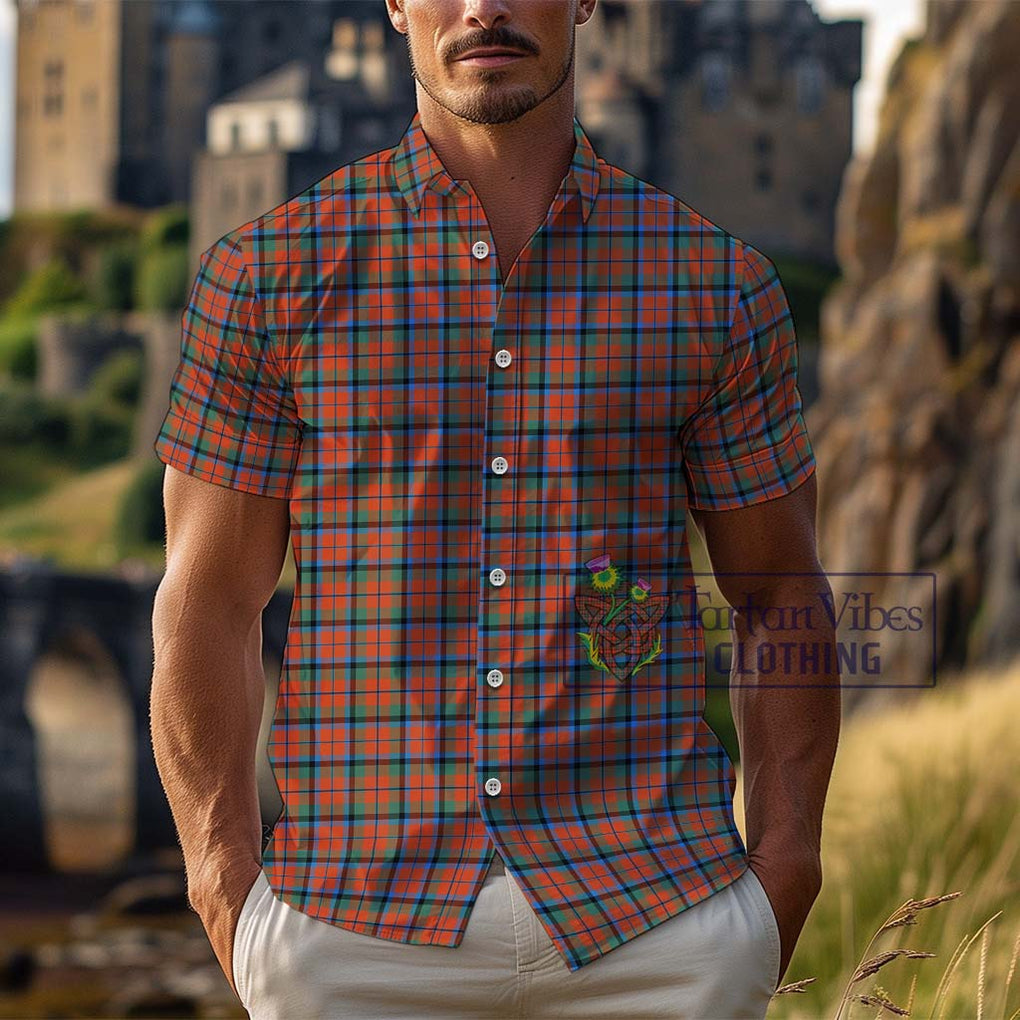 MacCracken Ancient Tartan Cotton Hawaiian Shirt Kid - Tartan Vibes Clothing