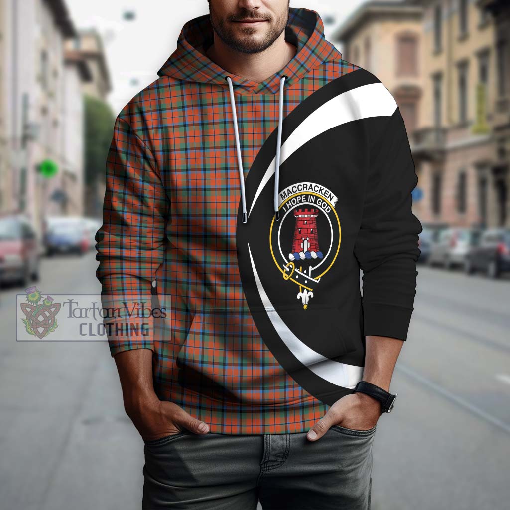 MacCracken Ancient Tartan Hoodie with Family Crest Circle Style Zip Hoodie - Tartan Vibes Clothing