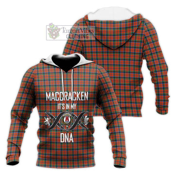 MacCracken Ancient Tartan Knitted Hoodie with Family Crest DNA In Me Style Unisex Knitted Pullover Hoodie - Tartan Vibes Clothing