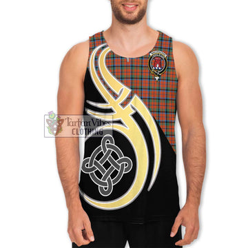 MacCracken Ancient Tartan Men's Tank Top with Family Crest and Celtic Symbol Style Men - Tartan Vibes Clothing