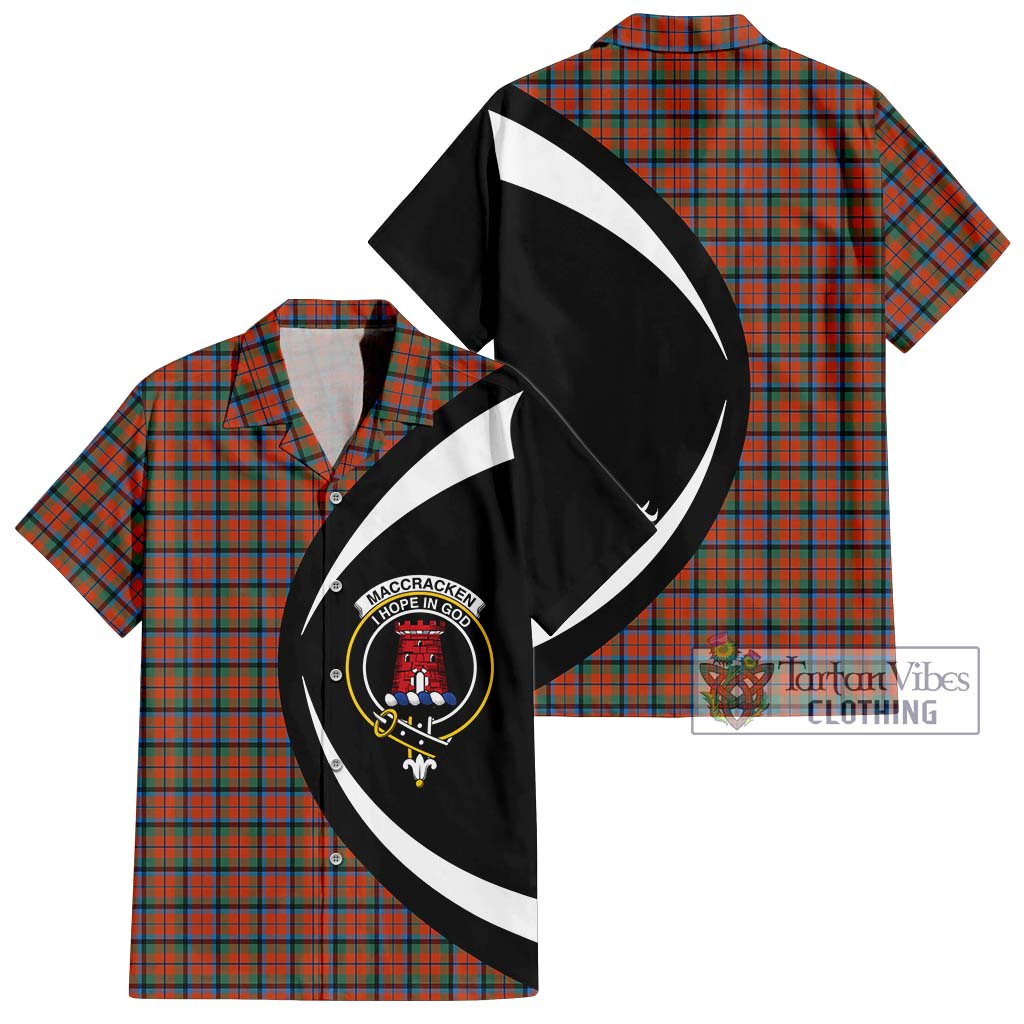 MacCracken Ancient Tartan Hawaiian Shirt with Family Crest Circle Style Kid - Tartan Vibes Clothing
