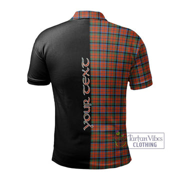 MacCracken Ancient Tartan Polo Shirt with Family Crest and Half Of Me Style - Tartan Vibes Clothing