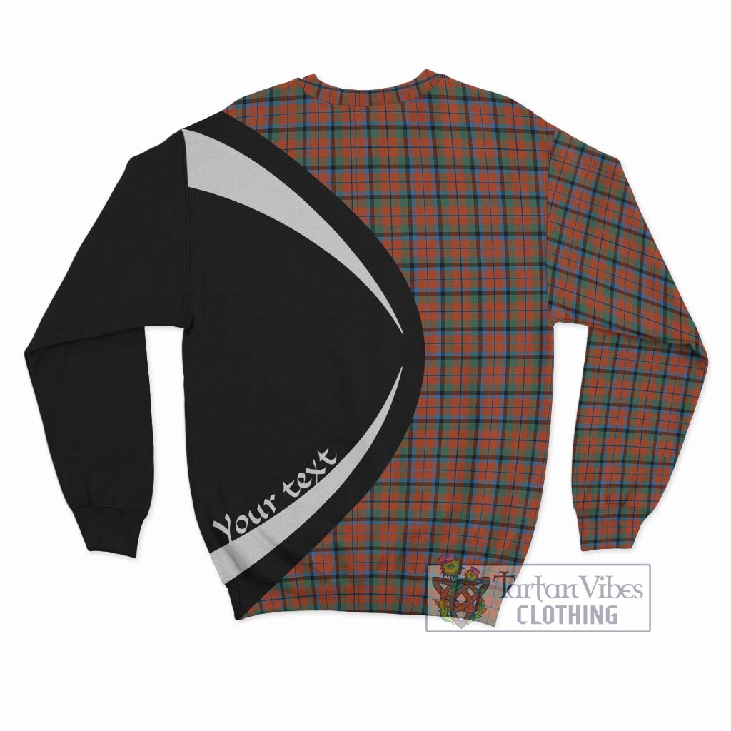 MacCracken Ancient Tartan Sweatshirt with Family Crest Circle Style - Tartan Vibes Clothing