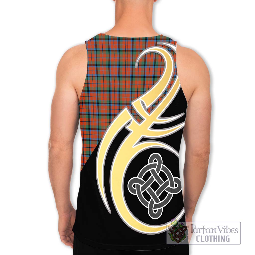 MacCracken Ancient Tartan Men's Tank Top with Family Crest and Celtic Symbol Style - Tartan Vibes Clothing
