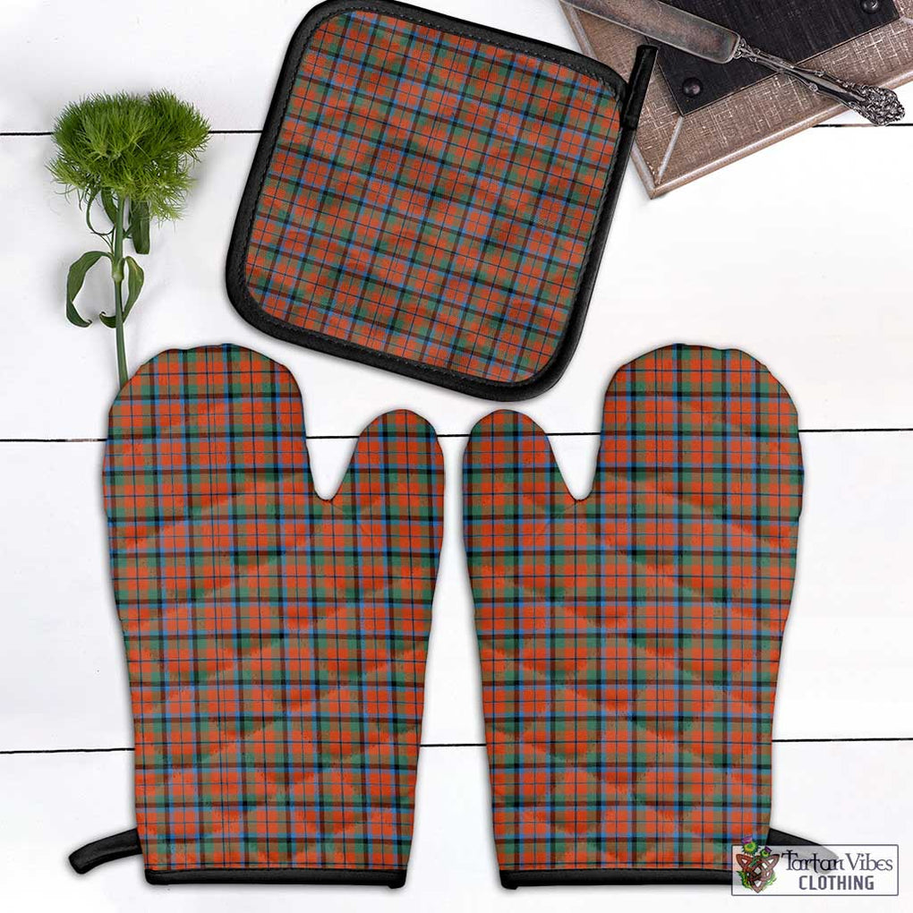 MacCracken Ancient Tartan Combo Oven Mitt & Pot-Holder Black - Tartan Vibes Clothing