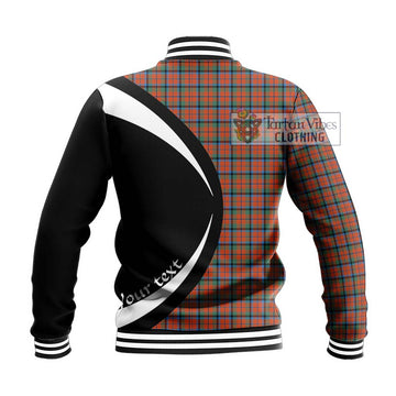 MacCracken Ancient Tartan Baseball Jacket with Family Crest Circle Style