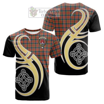 MacCracken Ancient Tartan Cotton T-shirt with Family Crest and Celtic Symbol Style Kid's Shirt - Tartan Vibes Clothing