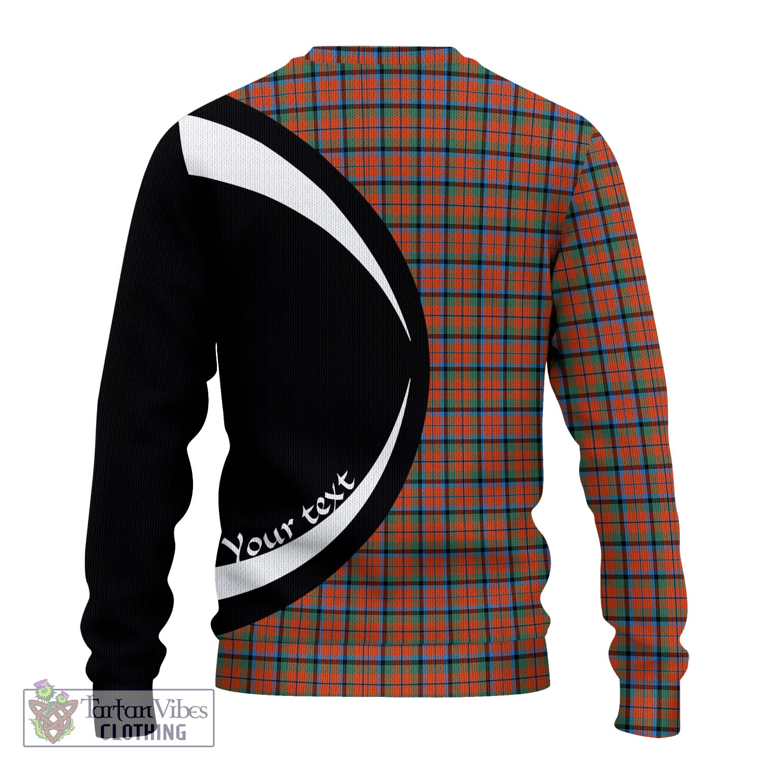 MacCracken Ancient Tartan Ugly Sweater with Family Crest Circle Style - Tartan Vibes Clothing