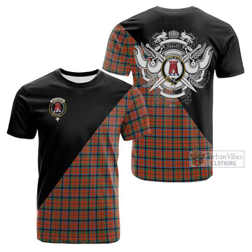MacCracken Ancient Tartan Cotton T-shirt with Family Crest and Military Logo Style Kid's Shirt - Tartan Vibes Clothing