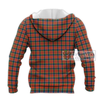 MacCracken Ancient Tartan Knitted Hoodie with Family Crest DNA In Me Style - Tartan Vibes Clothing