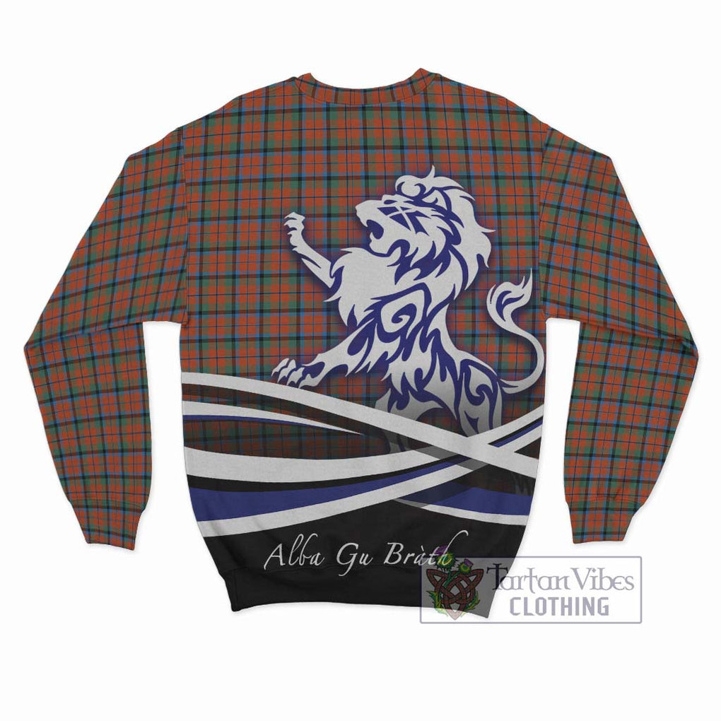 MacCracken Ancient Tartan Sweatshirt with Alba Gu Brath Regal Lion Emblem - Tartan Vibes Clothing