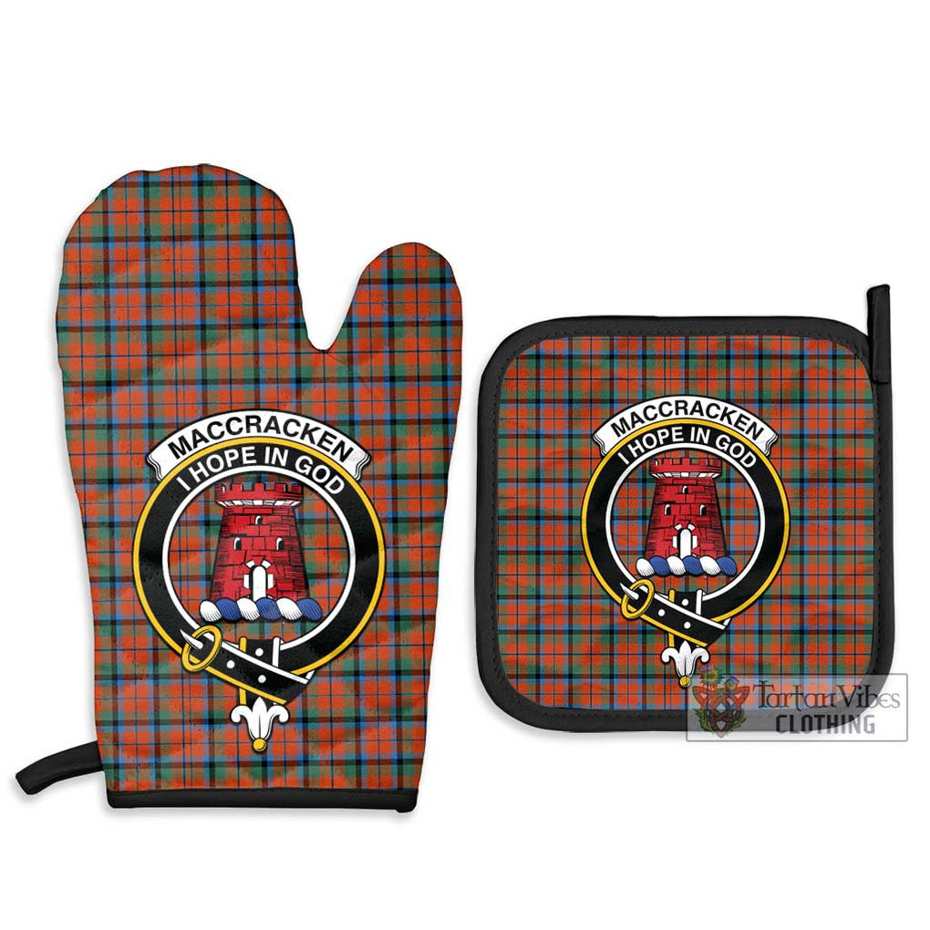 MacCracken Ancient Tartan Combo Oven Mitt & Pot-Holder with Family Crest - Tartan Vibes Clothing