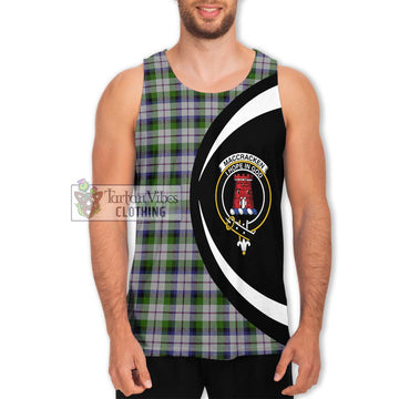 MacCracken Dress Tartan Men's Tank Top with Family Crest Circle Style Men - Tartan Vibes Clothing