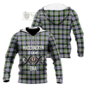 MacCracken Dress Tartan Knitted Hoodie with Family Crest DNA In Me Style Unisex Knitted Pullover Hoodie - Tartan Vibes Clothing