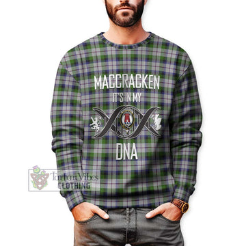MacCracken Dress Tartan Sweatshirt with Family Crest DNA In Me Style Unisex - Tartan Vibes Clothing