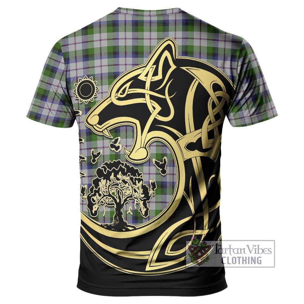 MacCracken Dress Tartan T-Shirt with Family Crest Celtic Wolf Style - Tartan Vibes Clothing